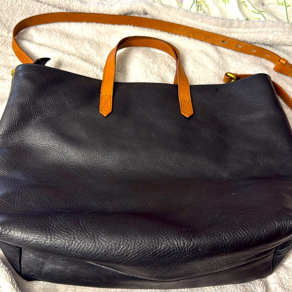 Madewell Zip Top Transport Carryall Black Extra Strap